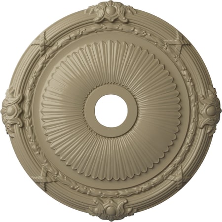 Ekena Millwork Heaton Ceiling Medallion (Fits Canopies up to 6 1/2"), 27 1/2"OD x 3 7/8"ID x 2 1/4"P, Gobi Desert CM27HEGDF